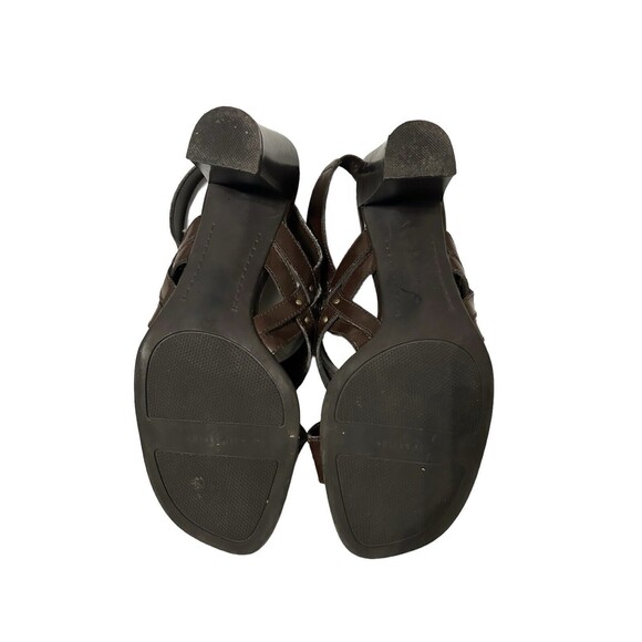 LifeStride Spring Leather Slingback Brown Heels Open Toes Sandals Y2K Sz 5M - Picture 8 of 11